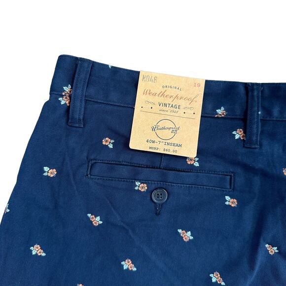 Weatherproof Vintage 7" Printed Stretch Cotton Short Size 40 $60 - Picture 7 of 8